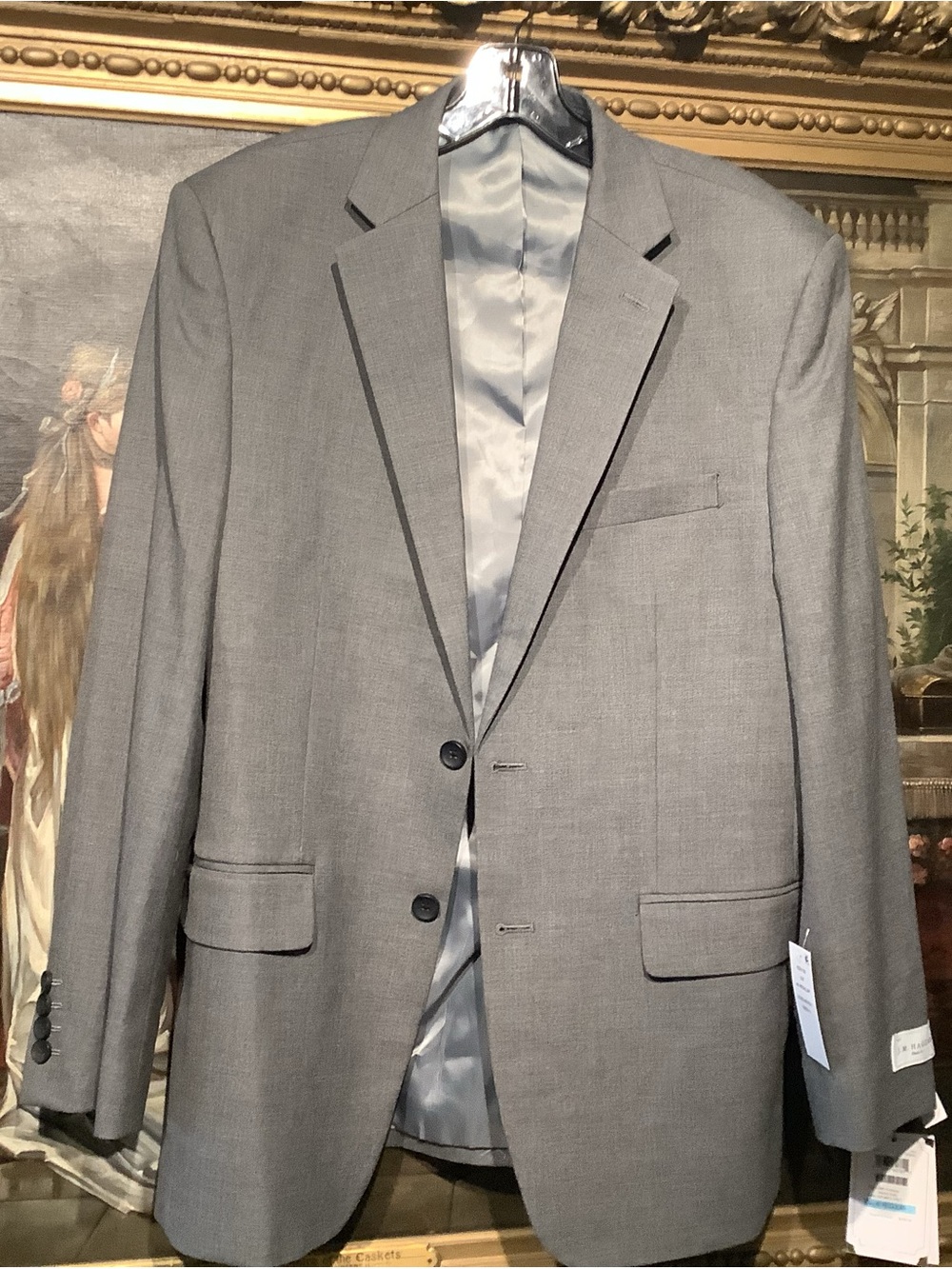 J.M. Haggar Blazer Gray Classic Fit Stretch Mens 40R - NWT - $220 retail